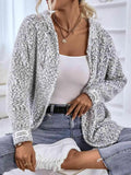 Zip-Up Hooded Sweater - Trendsi