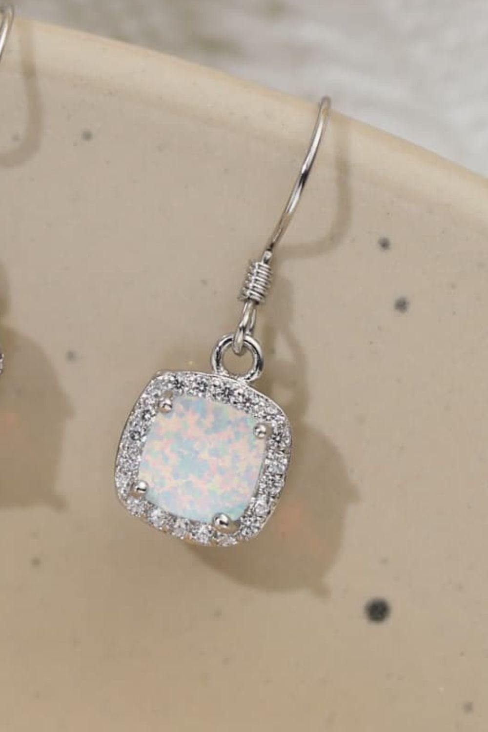 Opal Square Drop Earrings - Trendsi