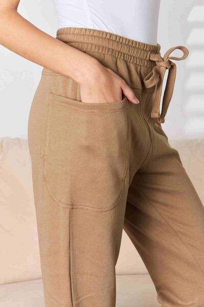 RISEN High Rise Relaxed Joggers - Trendsi - Flyclothing LLC