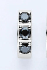 Inlaid Moissanite Huggie Earrings - Trendsi - Flyclothing LLC
