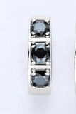 Inlaid Moissanite Huggie Earrings - Trendsi