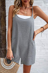 Spaghetti Strap Romper with Pockets - Trendsi - Flyclothing LLC