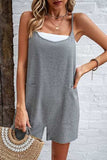 Spaghetti Strap Romper with Pockets - Trendsi