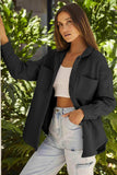 Button Down Collared Jacket - Trendsi - Flyclothing LLC