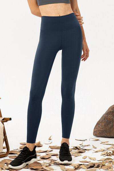 High Waist Skinny Active Pants - Trendsi - Flyclothing LLC