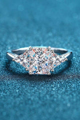 3 Carat Moissanite 925 Sterling Silver Rhodium-Plated Ring - Trendsi - Flyclothing LLC