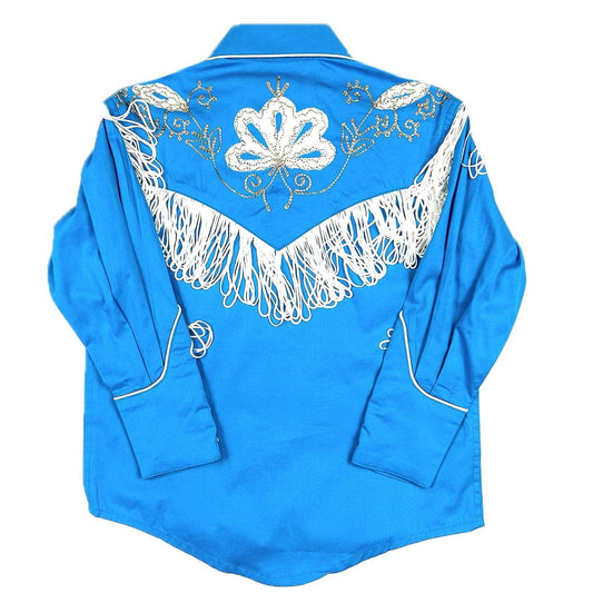 Rockmount Clothing Kid's Embroidered Vintage Fringe Turquoise Western Shirt - Rockmount Clothing - Flyclothing LLC