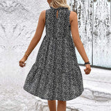 Leopard Print Sleeveless Mini Dress - Trendsi - Flyclothing LLC