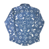 Rockmount Clothing Kid's Blue Bison Bandana Print Western Shirt - Rockmount Clothing