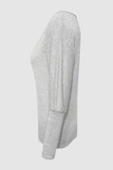 Cutout Round Neck Long Sleeve T-Shirt - Trendsi