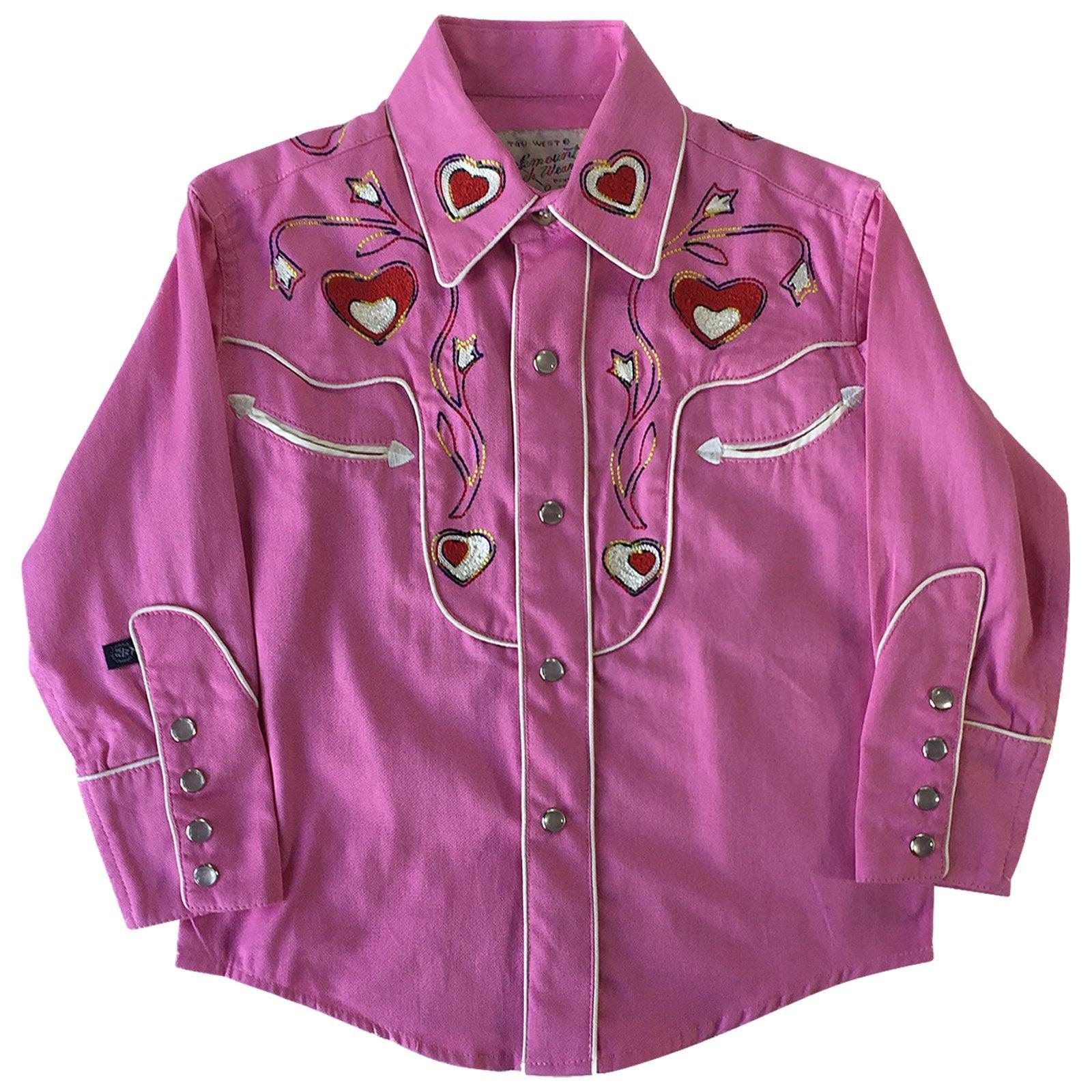 Rockmount Ranch Wear Kids Embroidered Heart Western Shirt - Flyclothing LLC