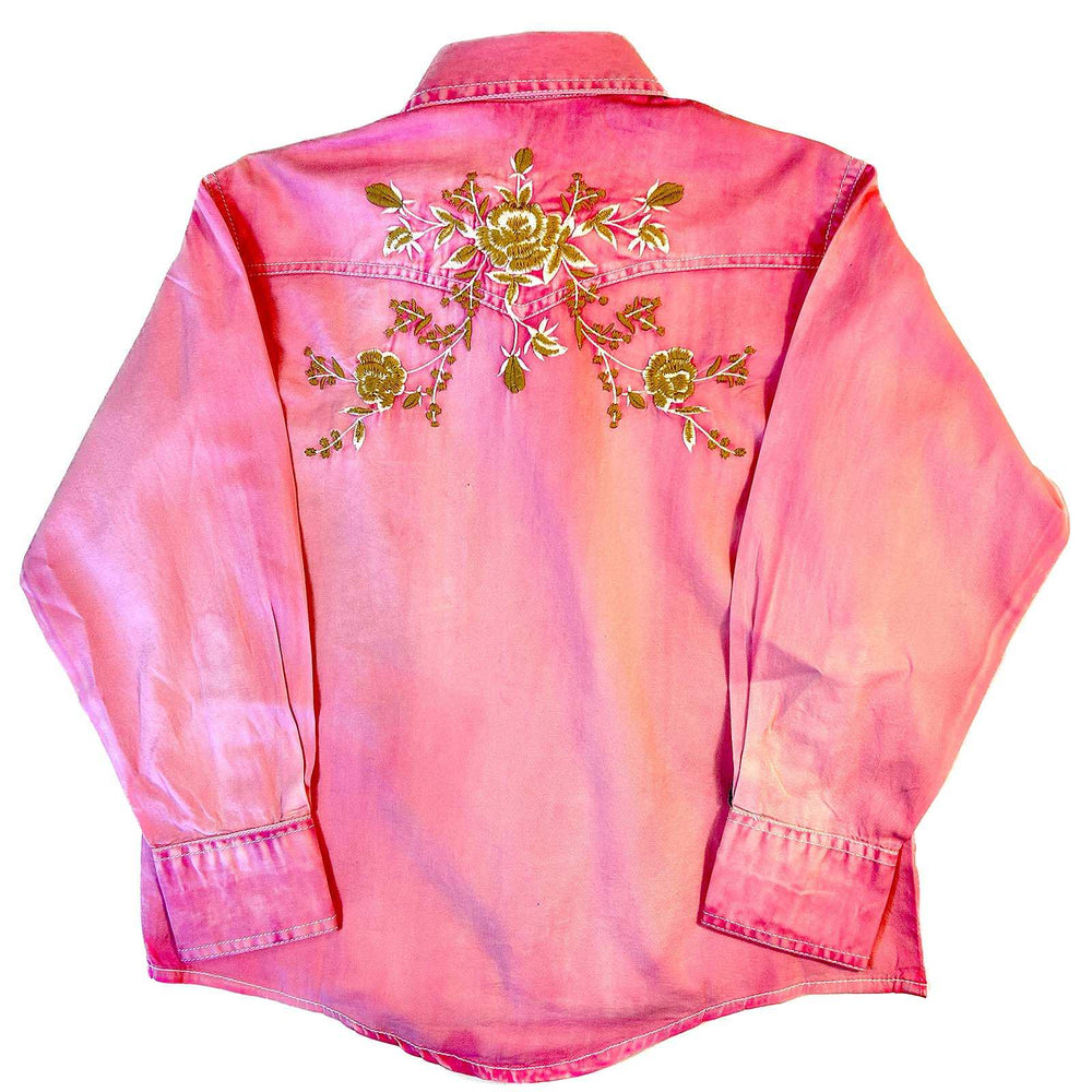 Rockmount Clothing Kid's Soft Pink Vintage Floral Western Embroidery - Rockmount Clothing - Flyclothing LLC
