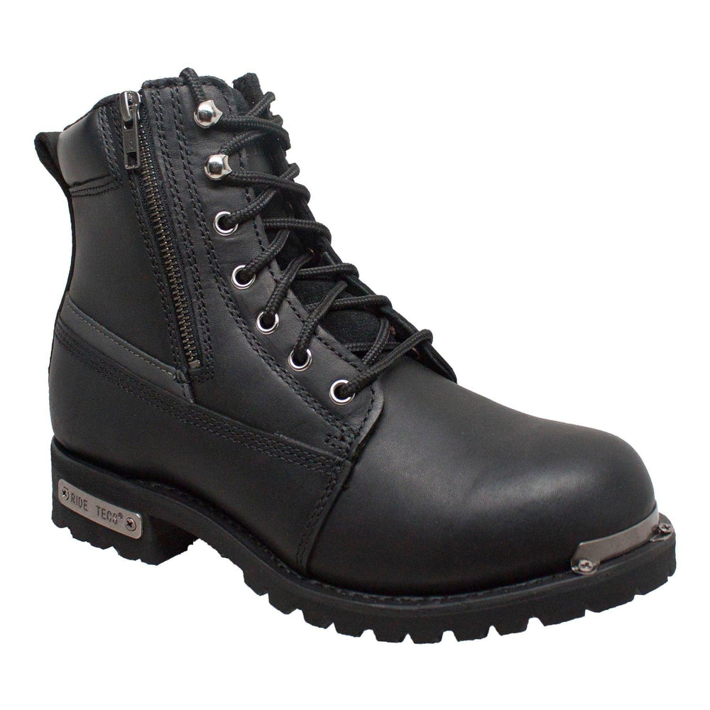 AdTec Women's 6" Reflective Double Zipper Biker Boot - AdTec