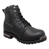 AdTec Women's 6" Reflective Double Zipper Biker Boot - AdTec
