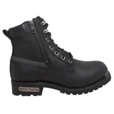 AdTec Women's 6" Reflective Double Zipper Biker Boot - AdTec