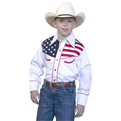 Rockmount Ranch Wear Kids Vintage USA Flag Western Shirt - Flyclothing LLC