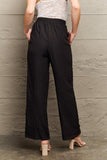 Tie Waist Long Pants - Trendsi