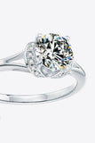 1 Carat Moissanite Split Shank Ring - Trendsi