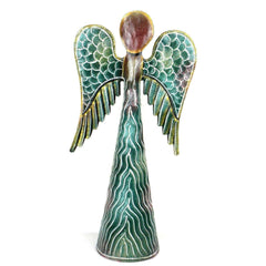 Hand Painted Standing Angel - Haitian Artisans