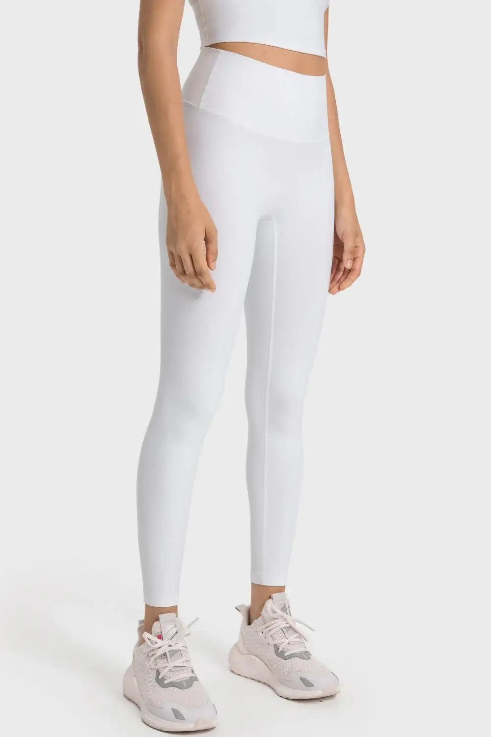 High-Rise Wide Waistband Yoga Leggings - Trendsi - Flyclothing LLC