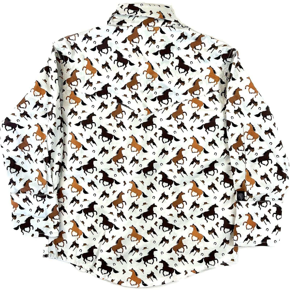 Rockmount Clothing Kid's Horse Print Western Shirt - Rockmount Clothing - Flyclothing LLC