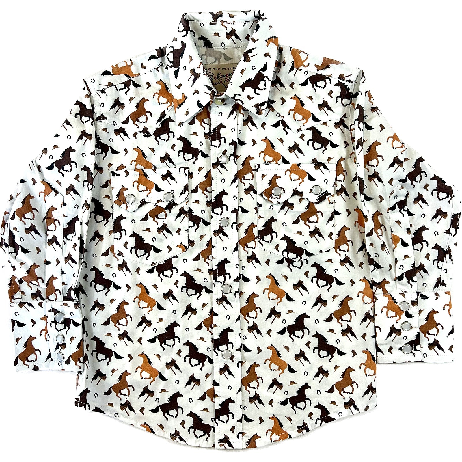 Rockmount Clothing Kid's Horse Print Western Shirt