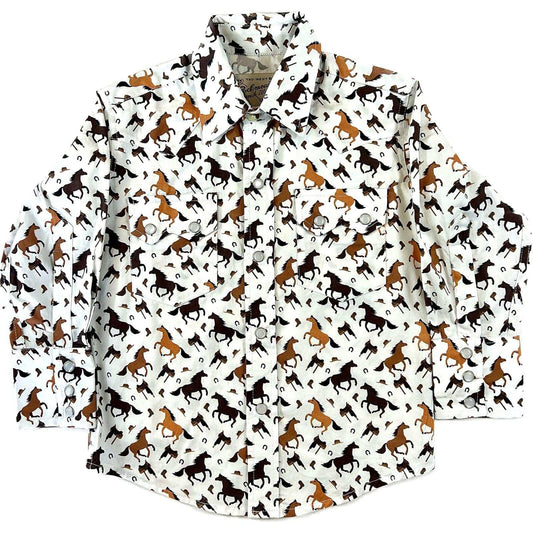 Rockmount Clothing Kid's Horse Print Western Shirt - Rockmount Clothing - Flyclothing LLC
