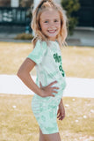 Girls Printed Letter Graphic Lounge Set - Trendsi