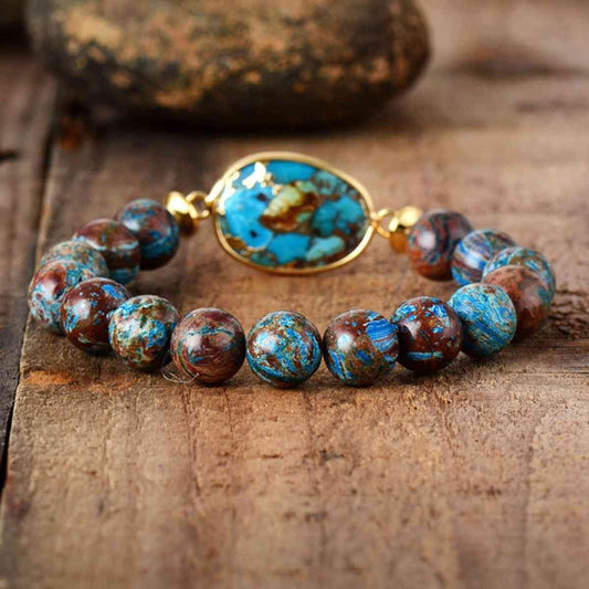 Natural Stone Beaded Bracelet - Trendsi