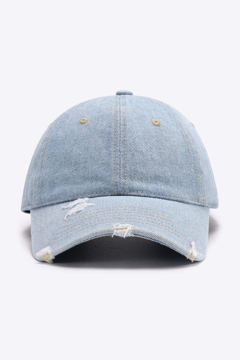 Distressed Adjustable Baseball Cap - Trendsi - Flyclothing LLC