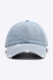 Distressed Adjustable Baseball Cap - Trendsi - Flyclothing LLC