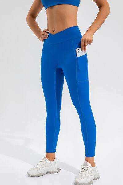 High Waist Active Leggings with Pockets - Trendsi - Flyclothing LLC
