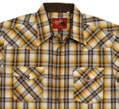 Rodeo Yellow & Brown Plaid Western Shirt - Flyclothing LLC
