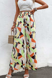 Printed Smocked Waist Wide Leg Pants - Trendsi - Flyclothing LLC