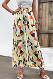 Printed Smocked Waist Wide Leg Pants - Trendsi - Flyclothing LLC