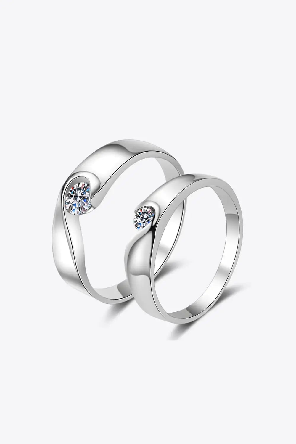 Moissanite Rhodium-Plated Ring - Trendsi - Flyclothing LLC