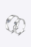Moissanite Rhodium-Plated Ring - Trendsi - Flyclothing LLC