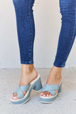 Weeboo Cherish The Moments Contrast Platform Sandals in Misty Blue - Trendsi - Flyclothing LLC