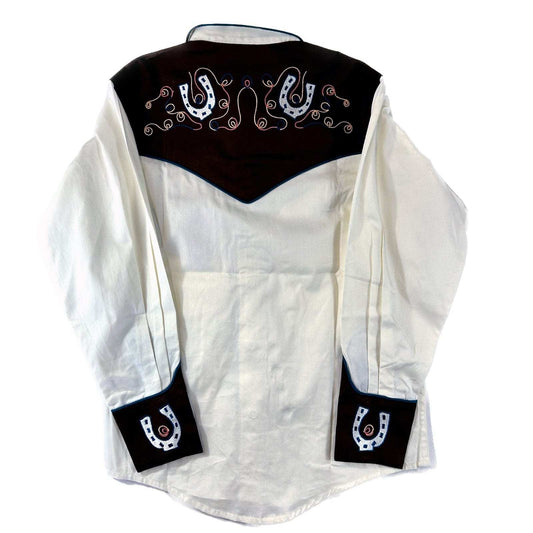 Rockmount Kid's Vintage 2 Tone Floral Horseshoe Embroidery - Rockmount Clothing - Flyclothing LLC