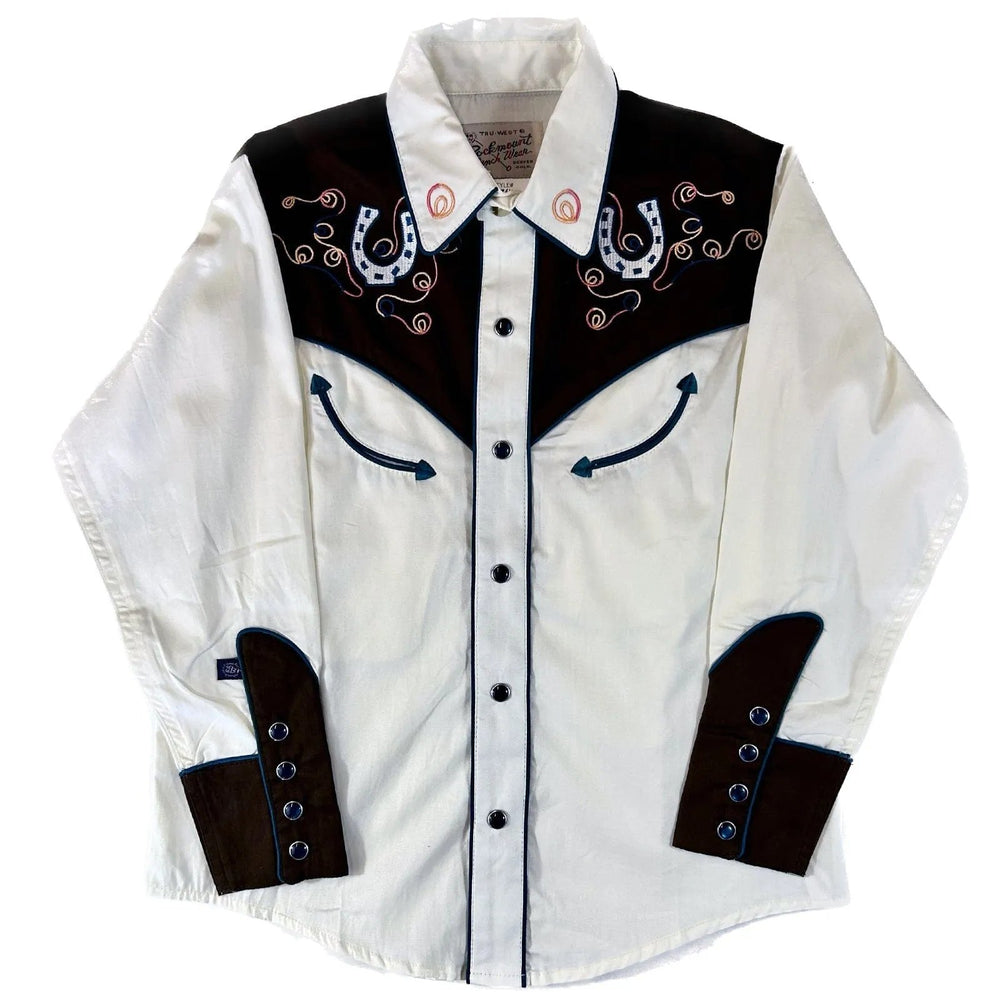 Rockmount Kid's Vintage 2 Tone Floral Horseshoe Embroidery - Rockmount Clothing