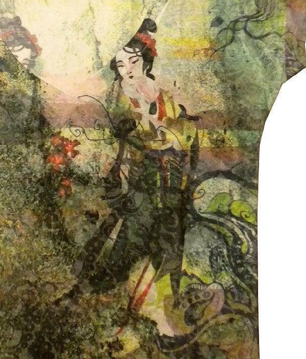 Geisha Burnout V-Neck Tee - Flyclothing LLC