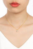 925 Sterling Silver 1 Carat Moissanite Chain-Link Necklace - Trendsi