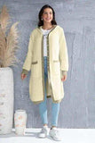 Button Up Contrast Trim Hooded Cardigan - Trendsi - Flyclothing LLC
