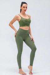 Wide Waistband Slim Fit Active Leggings - Trendsi - Flyclothing LLC