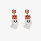 Ghost Shape Wooden Dangle Earrings - Trendsi