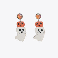 Ghost Shape Wooden Dangle Earrings - Trendsi