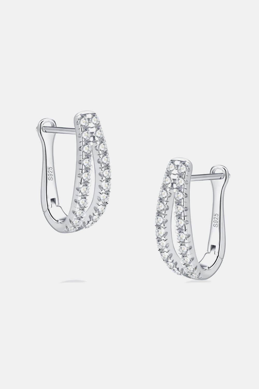 Moissanite 925 Sterling Silver Earrings - Trendsi - Flyclothing LLC