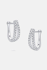 Moissanite 925 Sterling Silver Earrings - Trendsi - Flyclothing LLC