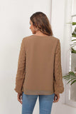Swiss Dot Balloon Sleeve Blouse - Trendsi - Flyclothing LLC