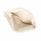 Macrame Clutch with Tassel, Cream - Beaurer Creations